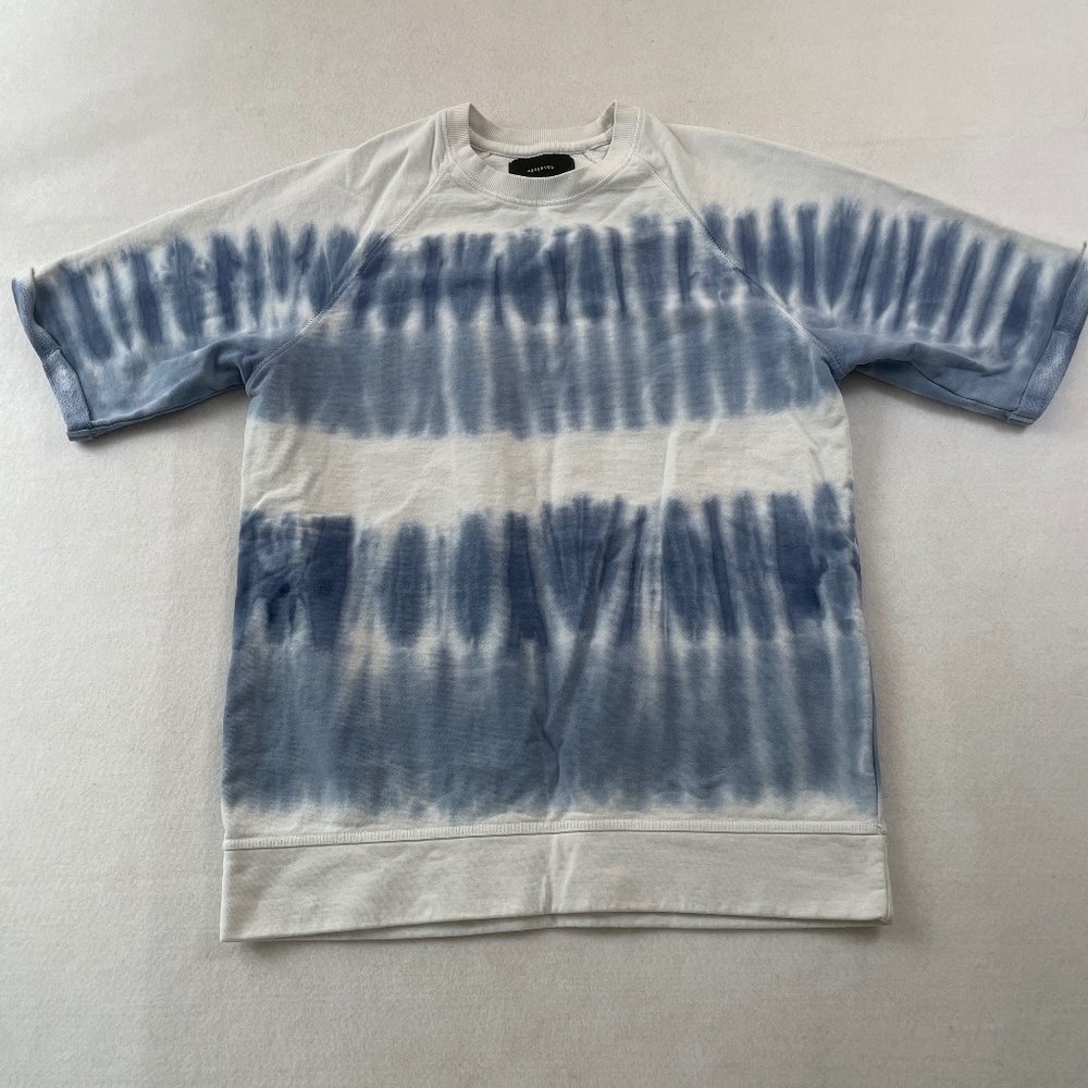 Reserved Blue and White Tie Dye Tee Shirt Size M